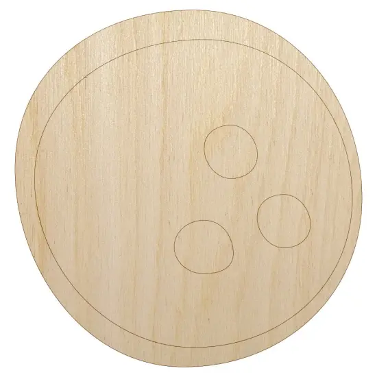 Coconut Doodle Unfinished Wood Shape Piece Cutout for DIY Craft Projects {7}