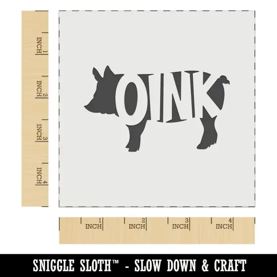 Pig Oink Farm Animal Wall Cookie DIY Craft Reusable Stencil {6}