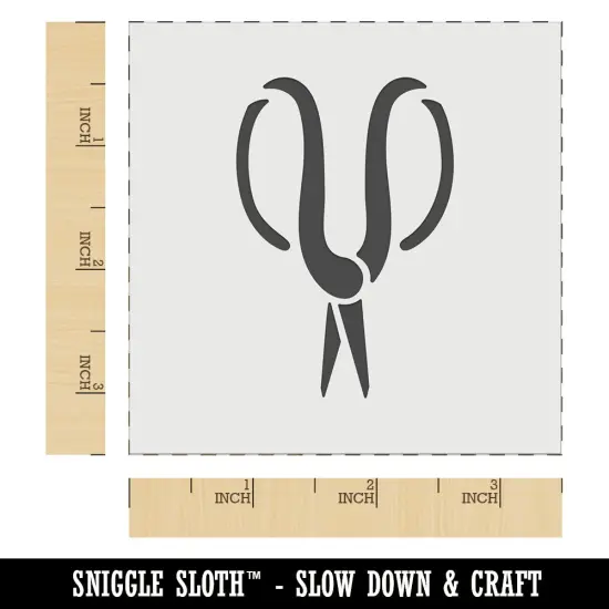 Floral Cutting Scissors Wall Cookie DIY Craft Reusable Stencil {5}