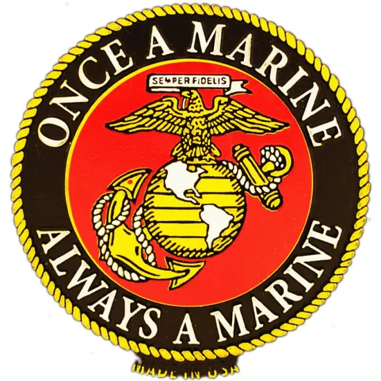U.S.M.C. Once A Marine Refrigerator Magnet 3" {1}