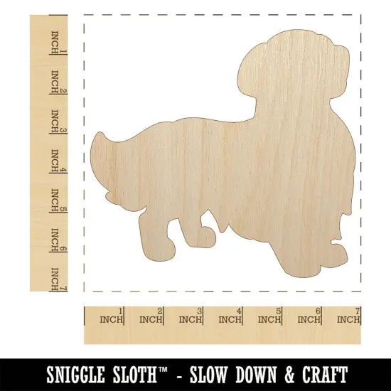 Golden Retriever Standing Dog Unfinished Wood Shape Piece Cutout for DIY Craft Projects {1}