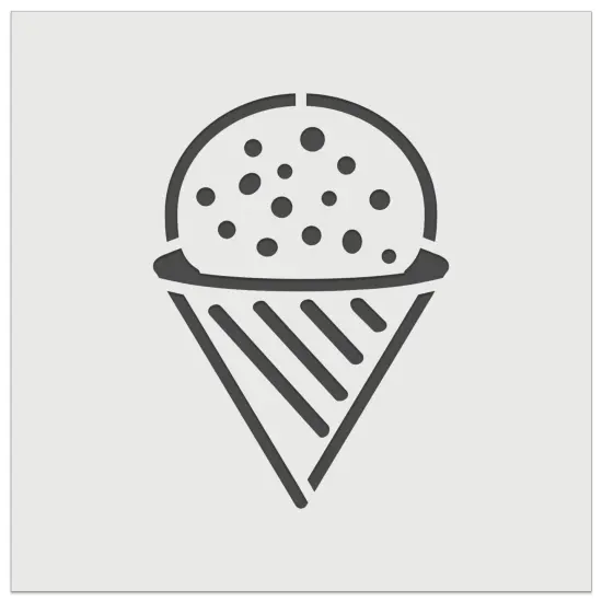 Snow Cone Shaved Ice Wall Cookie DIY Craft Reusable Stencil {7}