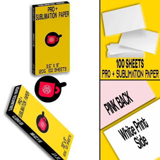 100 Sheets Sublimation Paper for 11oz Coffee Mug 3.5" x 9" for 11 oz mugs For Any Inkjet Printer with Sublimation Ink {3}