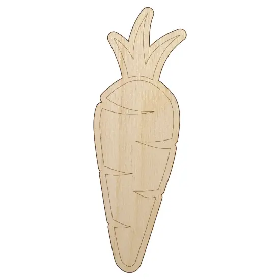 Carrot Vegetable Unfinished Wood Shape Piece Cutout for DIY Craft Projects {1}