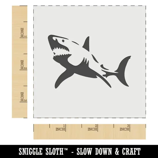 Great White Shark Wall Cookie DIY Craft Reusable Stencil {6}