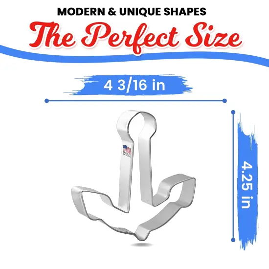 CookieCutter.Com Anchor Cookie Cutter 4.5 Inch &ndash;Tin Plated Steel Cookie Cutters &ndash; Made In The USA {3}