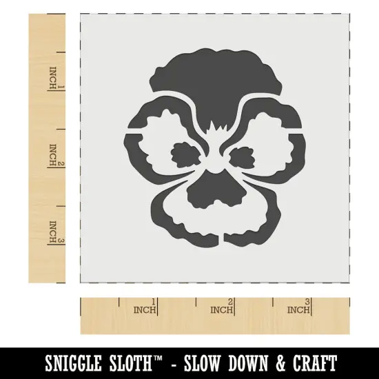 Pansy Annual Flower Wall Cookie DIY Craft Reusable Stencil {5}