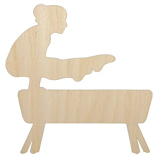 Gymnastics Gymnast Vault Solid Unfinished Wood Shape Piece Cutout for DIY Craft Projects {7}
