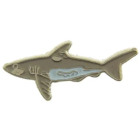 Great White Shark Pin 1" {1}