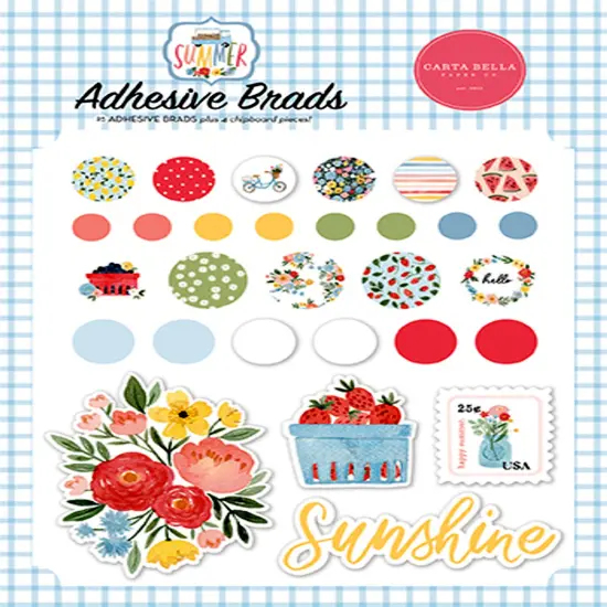Carta Bella Summer Adhesive Brads {1}