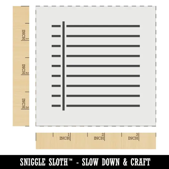 Notebook Lines Wall Cookie DIY Craft Reusable Stencil {5}