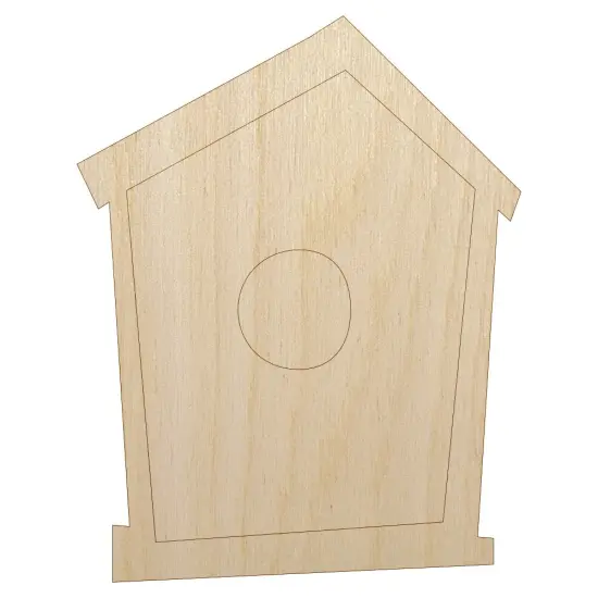 Birdhouse Doodle Unfinished Wood Shape Piece Cutout for DIY Craft Projects {7}