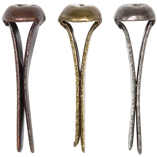 Idea-Ology Metal Screw-Top Paper Fasteners .25" 99/Pkg-Antique Nickel, Brass & Copper {3}