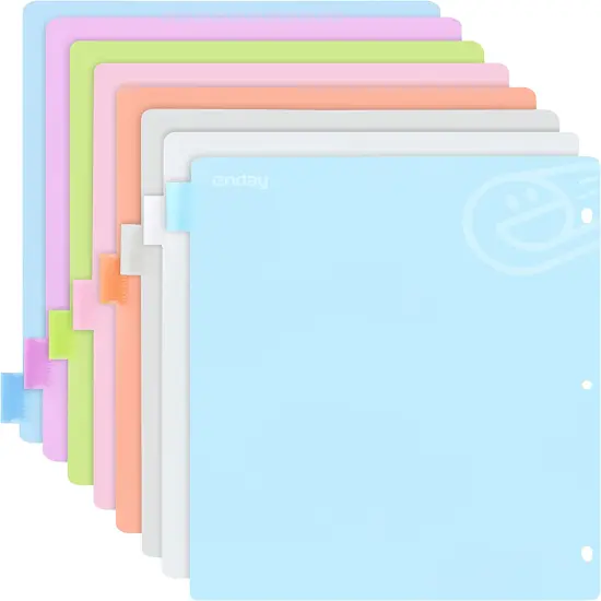 Enday 3-Ring Binder Dividers W/ Insertable Color Tabs {3}