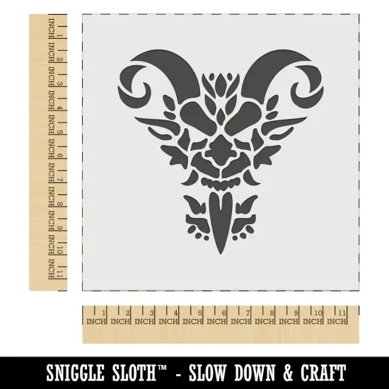 Krampus Face with Tongue Out Christmas Demon Devil Wall Cookie DIY Craft Reusable Stencil {1}