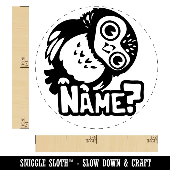 Forgot Name Missing Owl Bird Teacher Student Self-Inking Rubber Stamp Ink Stamper for Stamping Crafting Planners Sky Blue {1}