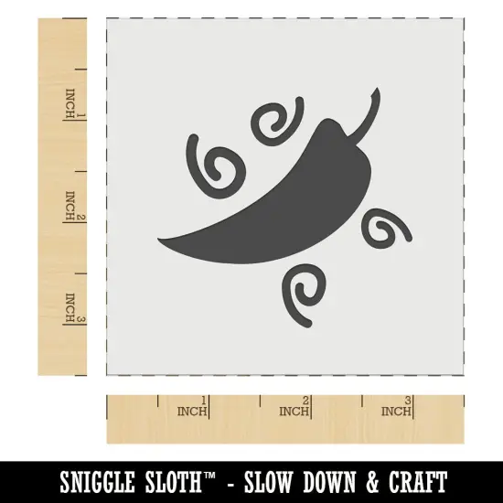 Chili Pepper with Swirls Fiesta Wall Cookie DIY Craft Reusable Stencil {6}