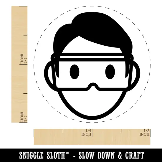 Occupation Scientist Lab Chemist Icon Self-Inking Rubber Stamp for Stamping Crafting Planners Fuchsia {1}