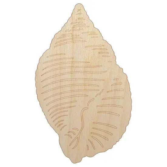 Nutmeg Shell Seashell Beach Unfinished Wood Shape Piece Cutout for DIY Craft Projects {2}