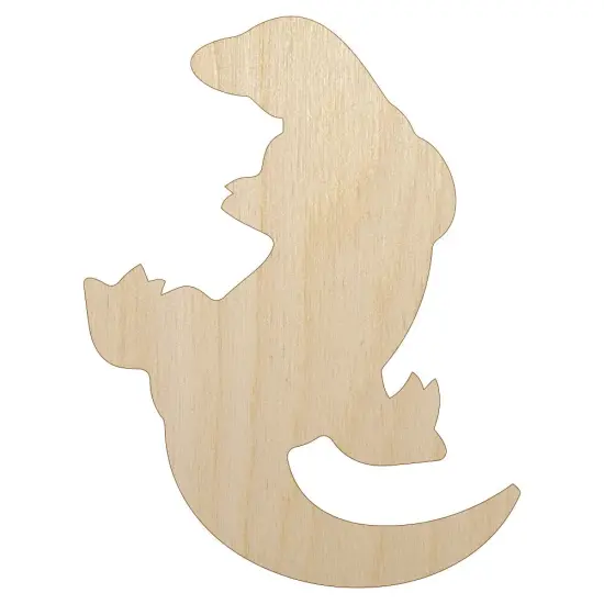 Komodo Dragon Solid Unfinished Wood Shape Piece Cutout for DIY Craft Projects {1}