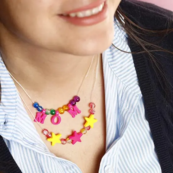 Incraftables Bicone Crystal Beads 1200pcs & Crackle Glass Beads 1100pcs 24 Colors 6mm with Elastic String & Organizer for Jewelry Making, Hair Accessories, Bracelets, & Crafts. {4}