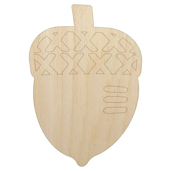 Acorn Doodle Unfinished Wood Shape Piece Cutout for DIY Craft Projects {1}