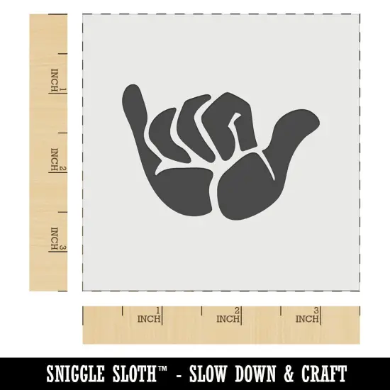 Shaka Hang Loose Surfer Sign Wall Cookie DIY Craft Reusable Stencil {5}