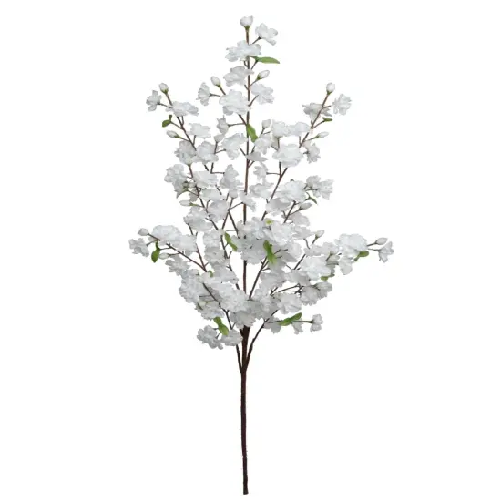 12-Pack: Massive White Cherry Blossom Stem with Silk Flowers by Floral Home&reg; {1}