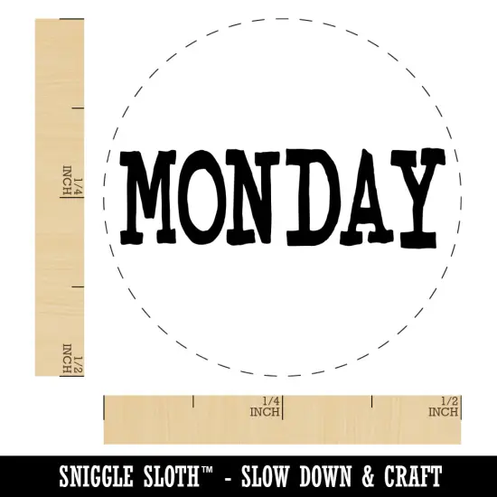 Monday Text Self-Inking Rubber Stamp for Stamping Crafting Planners UV {1}
