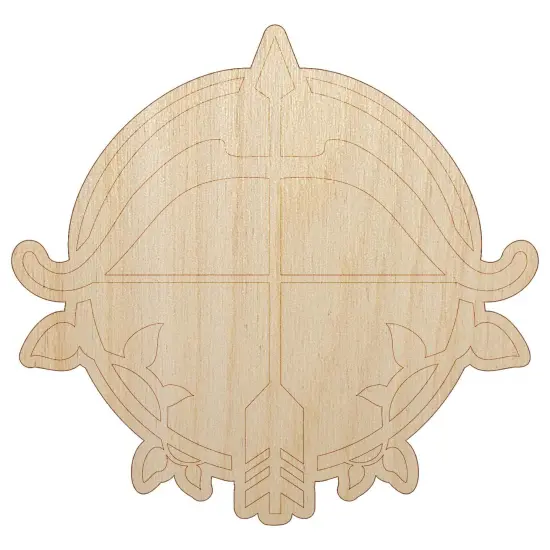 Ranger Hunter Bow with Vines Gaming Unfinished Wood Shape Piece Cutout for DIY Craft Projects {7}