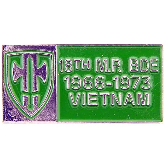 U.S. Army 18th MP Brigade Vietnam Pin 1" {1}