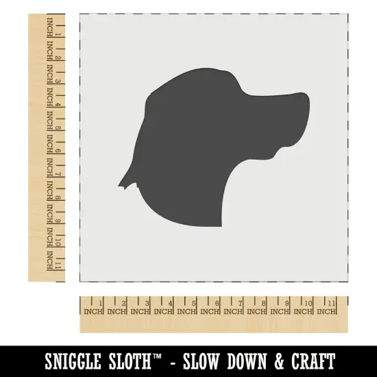 Beagle Face Profile Solid Wall Cookie DIY Craft Reusable Stencil {1}