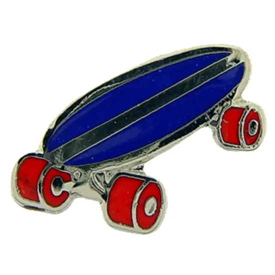 Skateboard Pin Blue 1" {1}