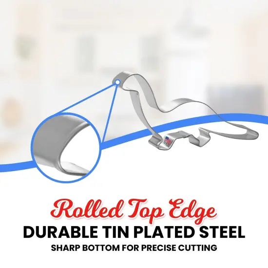 CookieCutter.Com Apatosaurus Dinosaur 7.25 in &ndash;Tin Plated Steel Cookie Cutters &ndash; Made In The USA {4}