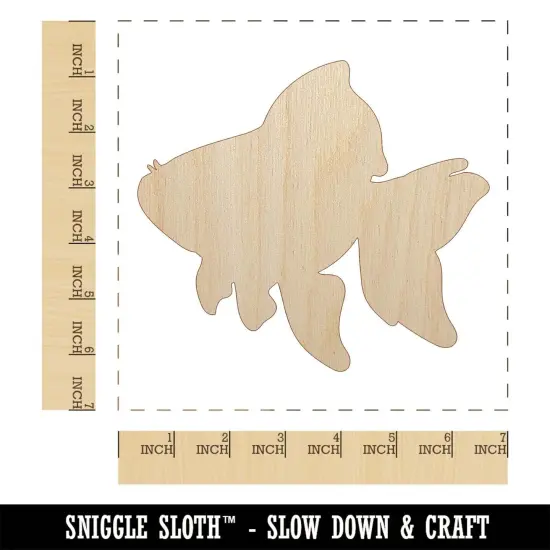 Fancy Pet Goldfish Unfinished Wood Shape Piece Cutout for DIY Craft Projects {1}