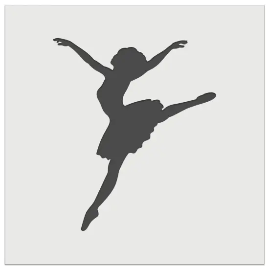 Lady Girl Ballerina Dancing Jumping Ballet Dance Wall Cookie DIY Craft Reusable Stencil {2}