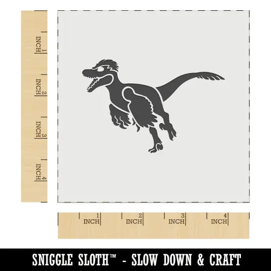 Velociraptor Dinosaur Running Wall Cookie DIY Craft Reusable Stencil {7}
