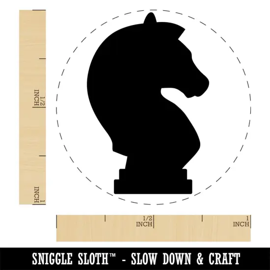 Chess Knight Piece Self-Inking Rubber Stamp Ink Stamper for Stamping Crafting Planners Red {1}