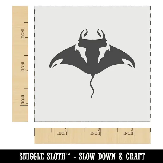 Manta Ray Devilfish Sea Ocean Creature Wall Cookie DIY Craft Reusable Stencil {5}