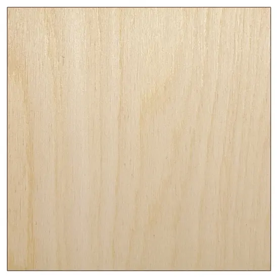 Square Solid Unfinished Wood Shape Piece Cutout for DIY Craft Projects {1}