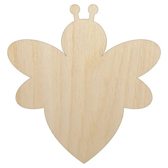 Cute Bumble Bee Solid Unfinished Wood Shape Piece Cutout for DIY Craft Projects {1}