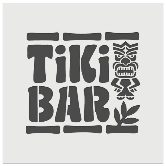 Tiki Bar Wall Cookie DIY Craft Reusable Stencil {7}