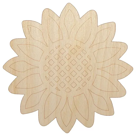 Summer Sunflower Unfinished Wood Shape Piece Cutout for DIY Craft Projects {2}