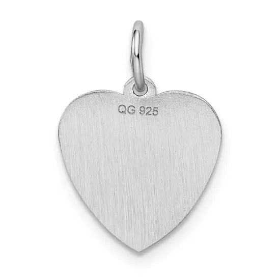 Sterling Silver Sweet Sixteen Heart Charm Birthday Jewerly 19mm x 14mm {3}
