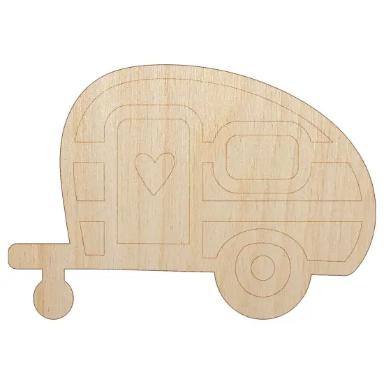 Charming Little Camper Camping Outdoor Life Unfinished Wood Shape Piece Cutout for DIY Craft Projects {7}