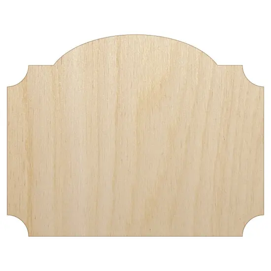 Old Timey Sign Solid Unfinished Wood Shape Piece Cutout for DIY Craft Projects {1}