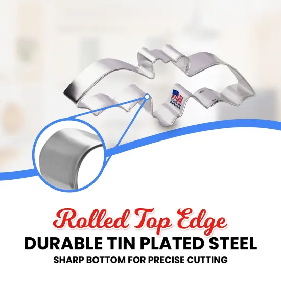 CookieCutter.Com Bat Cookie Cutter 4.5 Inch &ndash;Tin Plated Steel Cookie Cutters &ndash; Made In The USA {4}