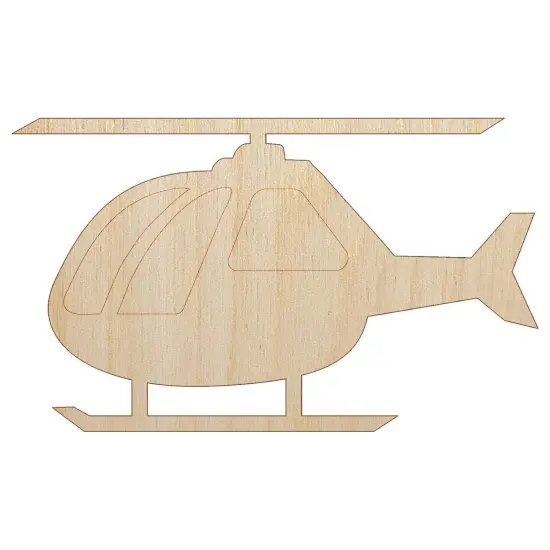 Helicopter Aircraft Chopper Unfinished Wood Shape Piece Cutout for DIY Craft Projects {2}