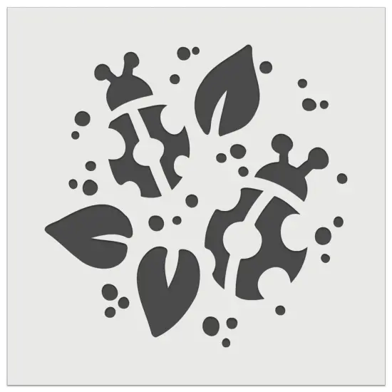 Ladybugs and Leaves Wall Cookie DIY Craft Reusable Stencil {7}