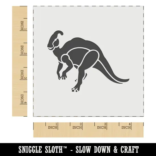 Parasaurolophus Dinosaur Wall Cookie DIY Craft Reusable Stencil {7}